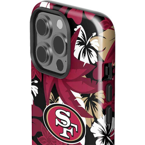 NFL San Francisco 49ers Tropical Print iPhone 15 Pro Impact Case
