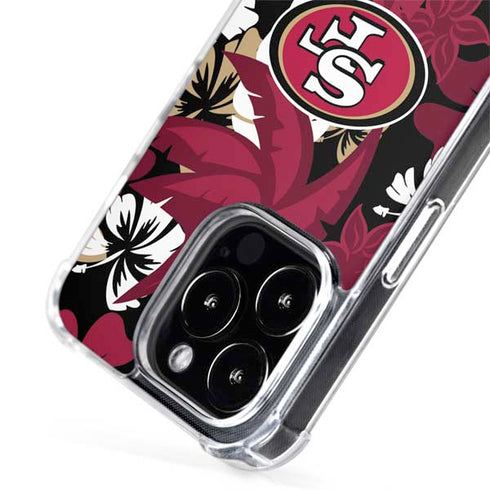 NFL San Francisco 49ers Tropical Print iPhone 15 Pro MagSafe Case