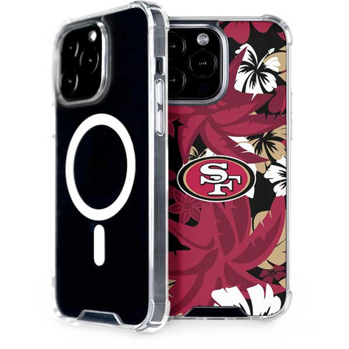 NFL San Francisco 49ers Tropical Print iPhone 15 Pro Max MagSafe Case
