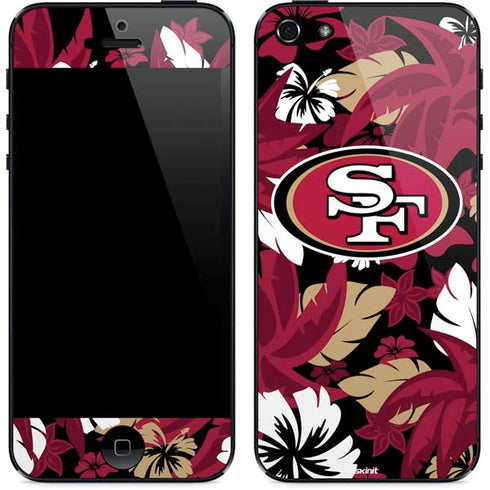 NFL San Francisco 49ers Tropical Print iPhone 5/5s/5SE Skin