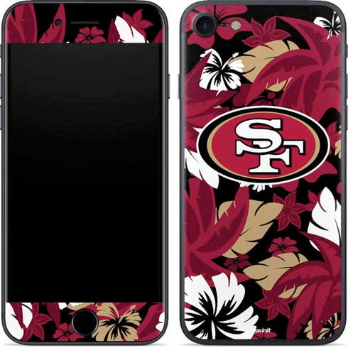 NFL San Francisco 49ers Tropical Print iPhone 7 Skin
