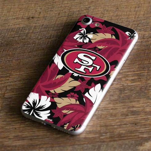 NFL San Francisco 49ers Tropical Print iPhone 7 Skin