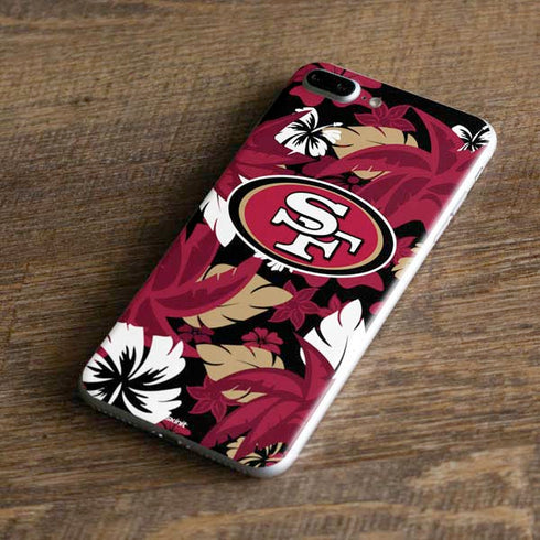 NFL San Francisco 49ers Tropical Print iPhone 8 Plus Skin