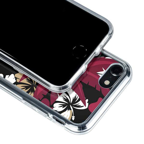 NFL San Francisco 49ers Tropical Print iPhone SE (2nd & 3rd Gen) Clear Case