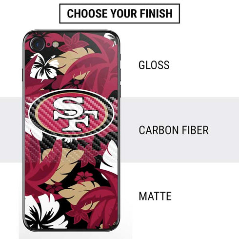 NFL San Francisco 49ers Tropical Print iPhone SE (2nd & 3rd Gen) Skin