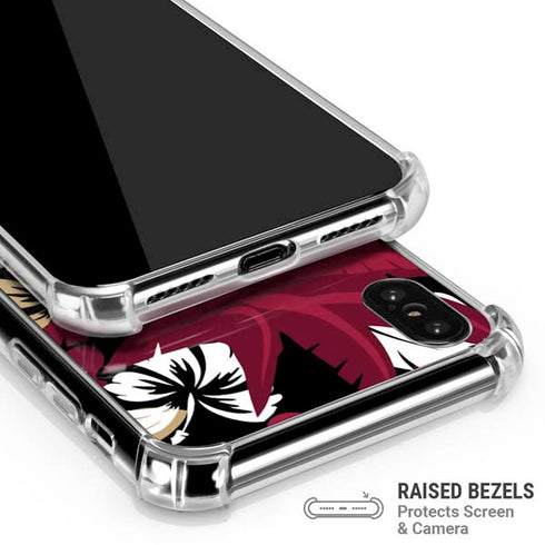 NFL San Francisco 49ers Tropical Print iPhone X/XS Clear Case