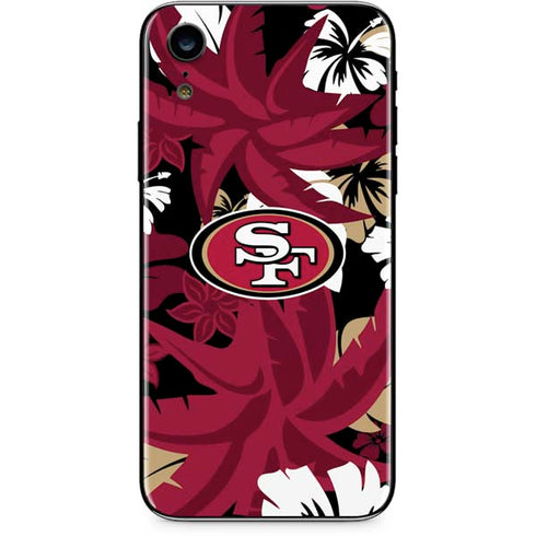 NFL San Francisco 49ers Tropical Print iPhone XR Skin
