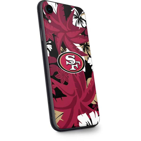 NFL San Francisco 49ers Tropical Print iPhone XR Skin