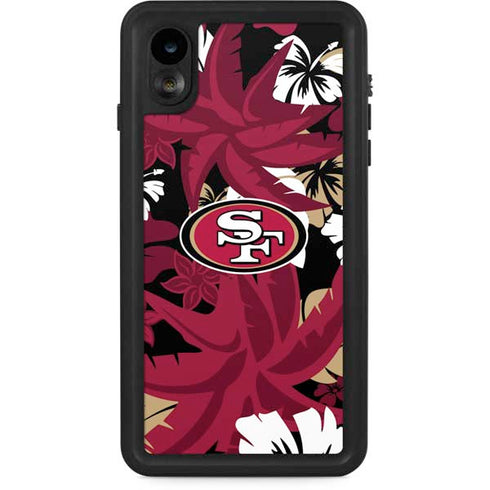 NFL San Francisco 49ers Tropical Print iPhone XR Waterproof Case