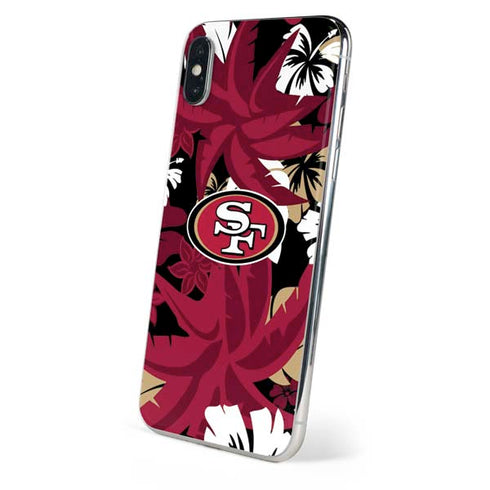 NFL San Francisco 49ers Tropical Print iPhone XS Max Skin