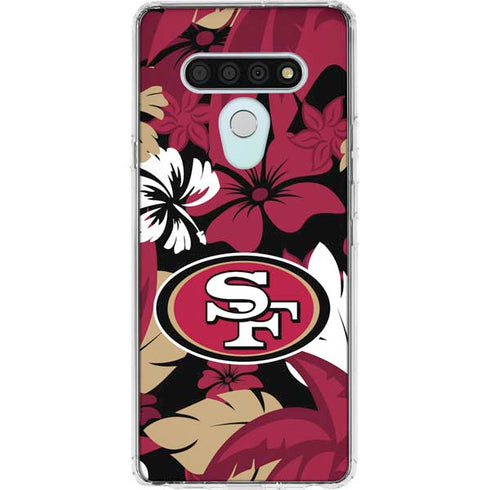 NFL San Francisco 49ers Tropical Print LG Stylo 6 Clear Case
