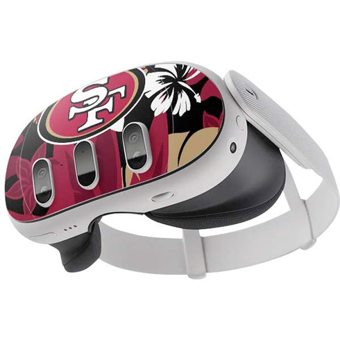 NFL San Francisco 49ers Tropical Print Meta Quest 3 Skin