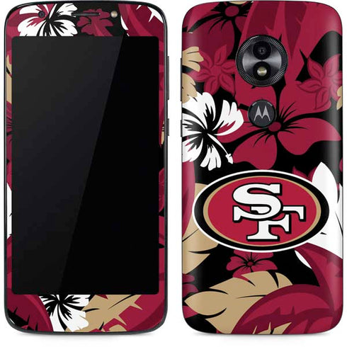 NFL San Francisco 49ers Tropical Print Moto E5 Play Skin