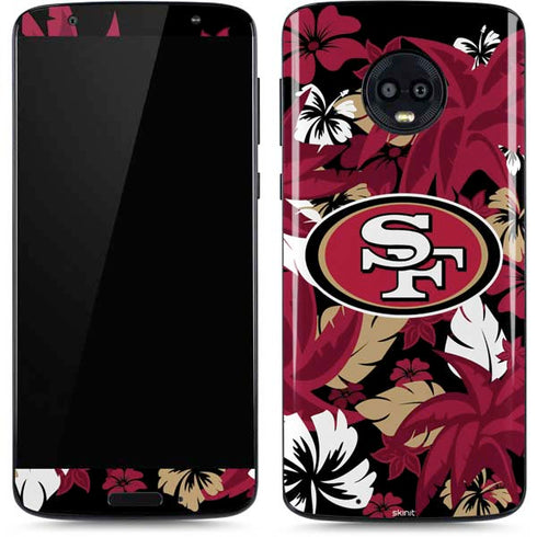 NFL San Francisco 49ers Tropical Print Moto G6 Skin