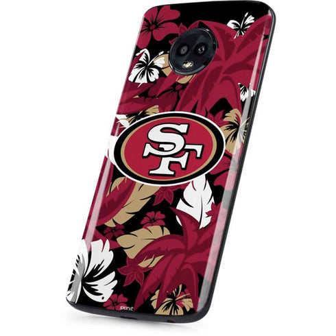 NFL San Francisco 49ers Tropical Print Moto G6 Skin