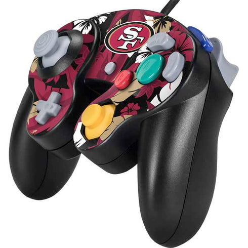 NFL San Francisco 49ers Tropical Print Nintendo GameCube Controller Skin