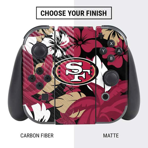 NFL San Francisco 49ers Tropical Print Nintendo Switch Bundle Skin