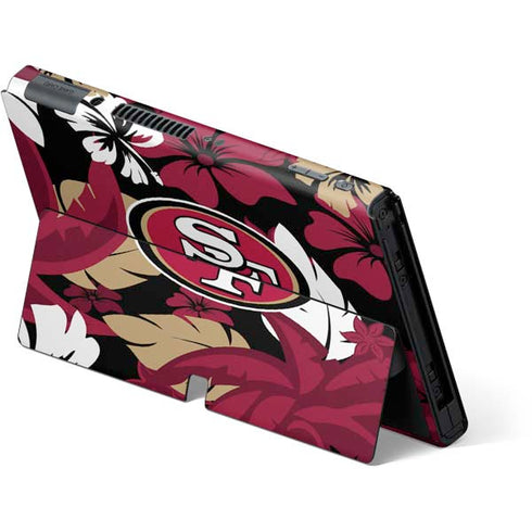 NFL San Francisco 49ers Tropical Print Nintendo Switch OLED (2021) Skin