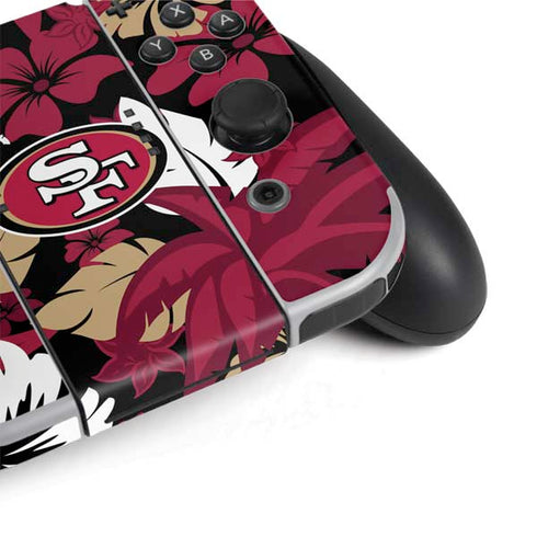 NFL San Francisco 49ers Tropical Print Nintendo Switch OLED (2021) Skin