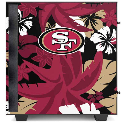 NFL San Francisco 49ers Tropical Print NZXT H510 Compact ATX Mid-Tower Case Skin