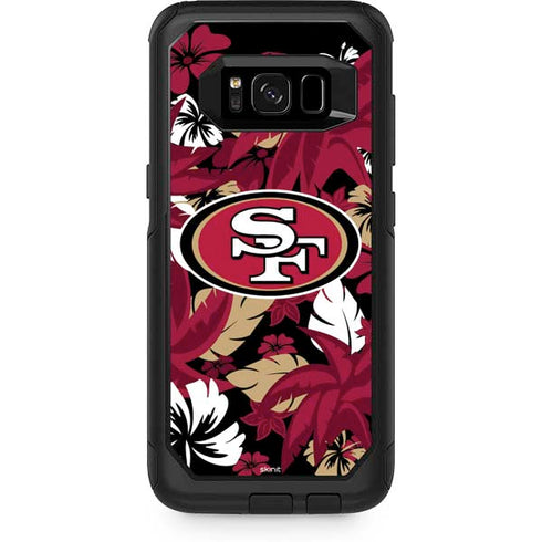 NFL San Francisco 49ers Tropical Print Otterbox Commuter Galaxy Skin