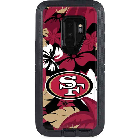 NFL San Francisco 49ers Tropical Print Otterbox Defender Galaxy Skin