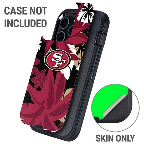 NFL San Francisco 49ers Tropical Print Otterbox Defender iPhone Skin