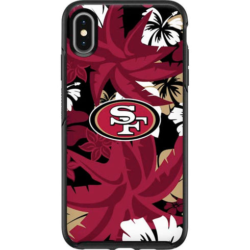 NFL San Francisco 49ers Tropical Print Otterbox Symmetry iPhone Skin