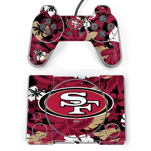 NFL San Francisco 49ers Tropical Print PlayStation Classic Bundle Skin