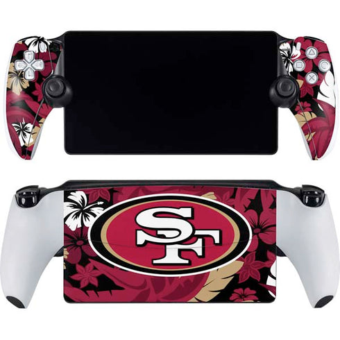 NFL San Francisco 49ers Tropical Print PlayStation Portal Remote Player Skin
