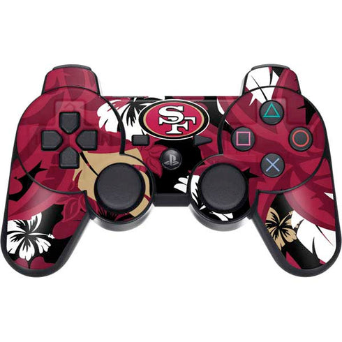 NFL San Francisco 49ers Tropical Print PS3 Dual Shock wireless controller Skin