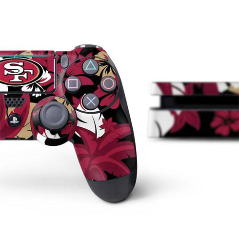 NFL San Francisco 49ers Tropical Print PS4 Slim Bundle Skin