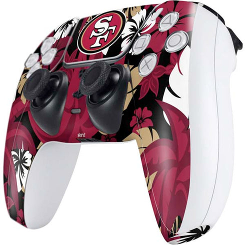 NFL San Francisco 49ers Tropical Print PS5 Controller Skin