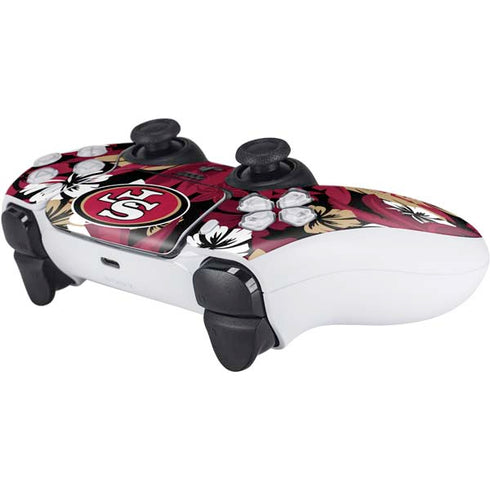 NFL San Francisco 49ers Tropical Print PS5 Controller Skin