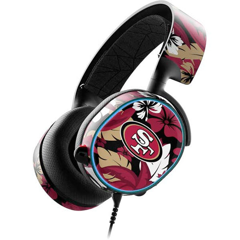 NFL San Francisco 49ers Tropical Print SteelSeries Arctis 3 Skin