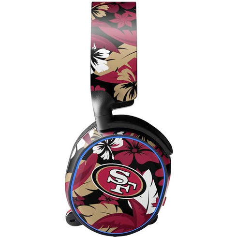 NFL San Francisco 49ers Tropical Print SteelSeries Arctis 5 Skin