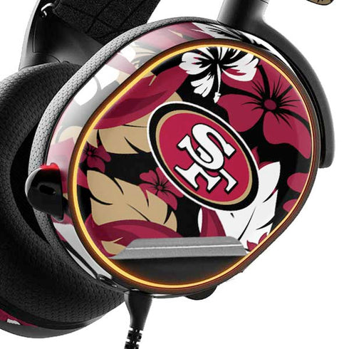 NFL San Francisco 49ers Tropical Print SteelSeries Arctis 5 Skin