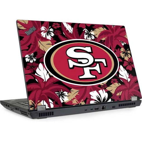 NFL San Francisco 49ers Tropical Print Lenovo ThinkPad Skin