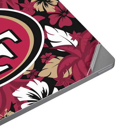 NFL San Francisco 49ers Tropical Print Universal Laptop 12in (9.8 x 6.8in) Skin