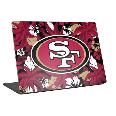 NFL San Francisco 49ers Tropical Print Universal Laptop 14in (11.4 x 8.2in) Skin