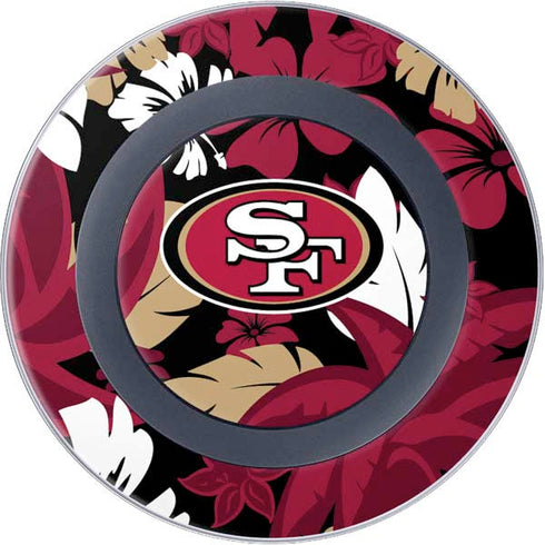 NFL San Francisco 49ers Tropical Print Wireless Charger Skin