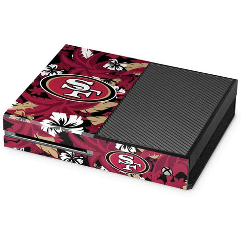 NFL San Francisco 49ers Tropical Print Xbox One Console Skin