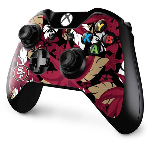 NFL San Francisco 49ers Tropical Print Xbox One Controller Skin