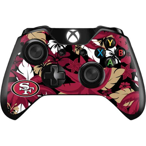 NFL San Francisco 49ers Tropical Print Xbox One Controller Skin
