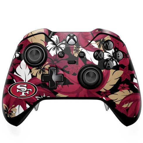 NFL San Francisco 49ers Tropical Print Xbox One Elite Controller Skin