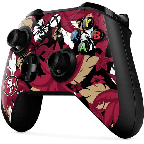 NFL San Francisco 49ers Tropical Print Xbox One X Controller Skin