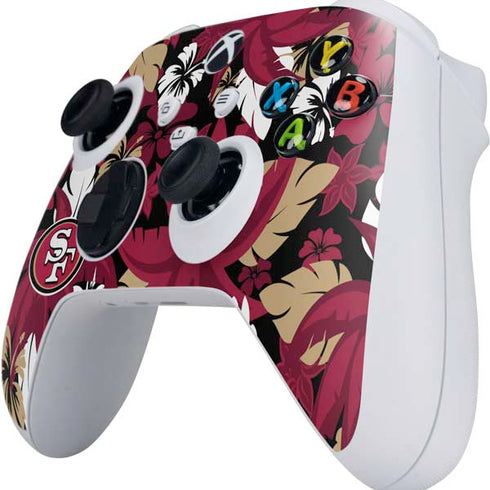 NFL San Francisco 49ers Tropical Print Xbox Series S Controller Skin