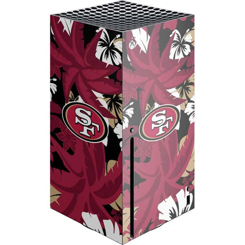 NFL San Francisco 49ers Tropical Print Xbox Series X Console Skin