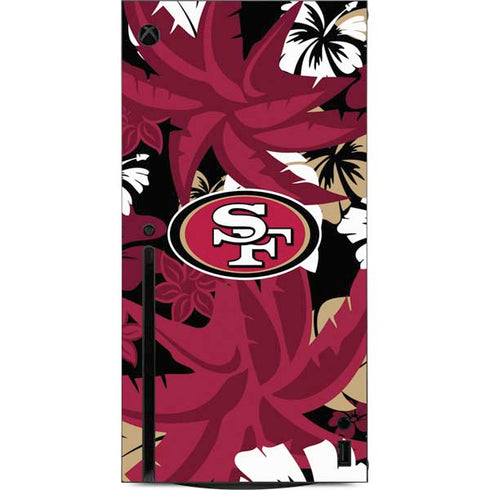 NFL San Francisco 49ers Tropical Print Xbox Series X Console Skin