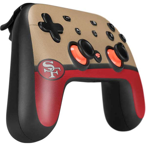 NFL San Francisco 49ers Vintage Google Stadia Controller Skin